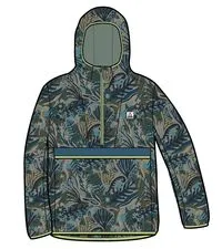 Anorak coupe-vent recyclé Viento - Abstract Seaweed Pistachio