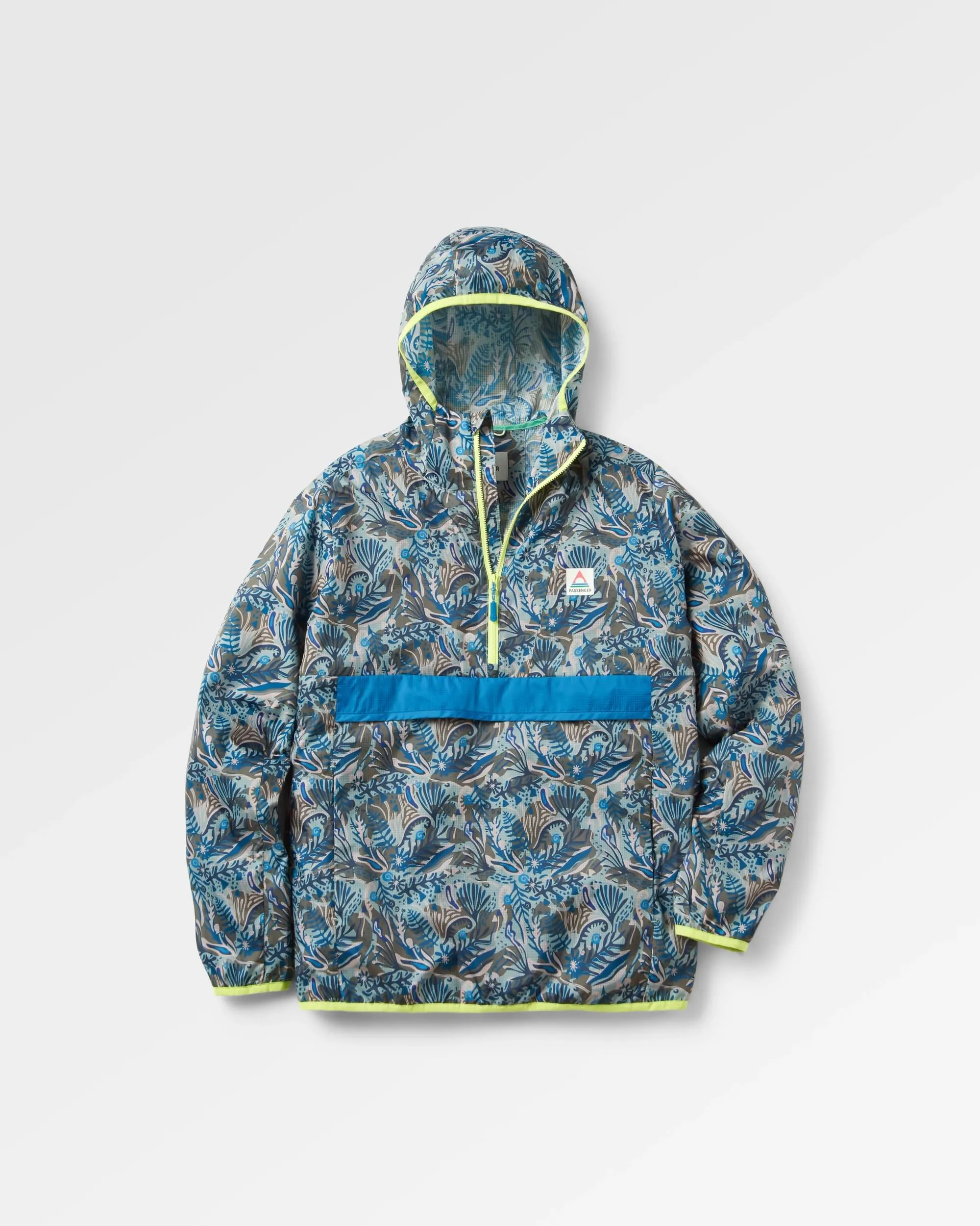 Anorak coupe-vent recyclé Viento - Abstract Seaweed Pistachio