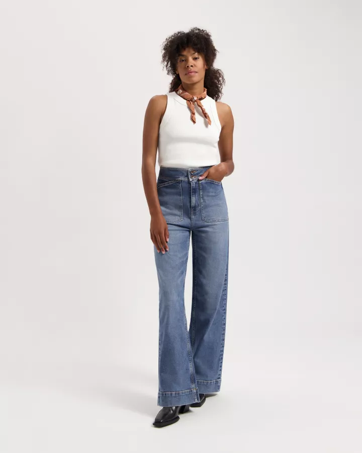 KUYICHI - Jeans Farrah Worker en coton régénératif