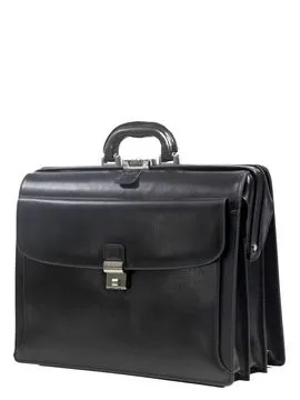 Serviette américaine Gérard Hénon Atout 44 cm  3 compartiments Noir  2055/01  